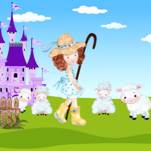 Little Bo Peep Sheep Fairy Tale Farm Geburtstag All In One Einladung