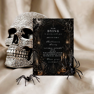 Elegante spooky und gruselige Halloween-Party Runder Aufkleber