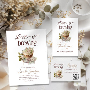 Invitation Boho Love brasse Fête des mariées florale Brunch
