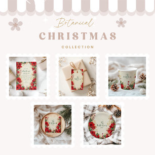 Foto Red Amaryllis Rustikaler Weihnachtsfeiertag Feiertagskarte