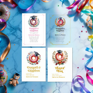 Invitation Donuts and Degrees Graduation Party Photo
