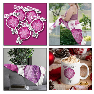 Festliche rosa Ornamente Damen Weihnachten Brunch Einladung