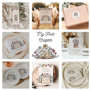 Invitation Premier Chapitre Histoire Anniversaire Floral Invi