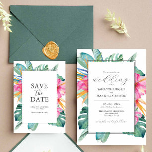 Hochzeit in Urlaubsort Save the Date Postkarten