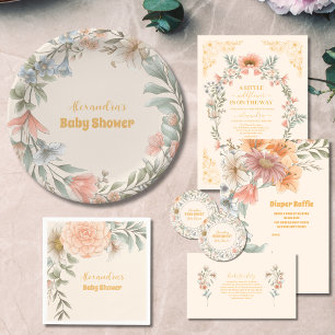 Une Petite Fleur sauvage Invitation Baby shower fi