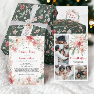 Aquarellfarben Weihnachten Fünf-Foto Collage