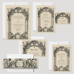 Cartons Réponse Vintage Baroque Rococo Mariage