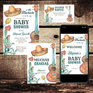 Mexikanisches Fiesta kleine Muchacho-Babydusche Be Poster