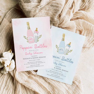 Poppin Bottles Girl Baby Showroom Einladung