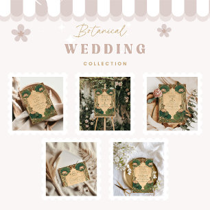 Invitation Art Nouveau Lotus Floral Mariage