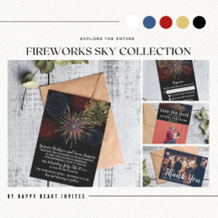Einladung von Fireworks Sky Amerikanische Unabhäng