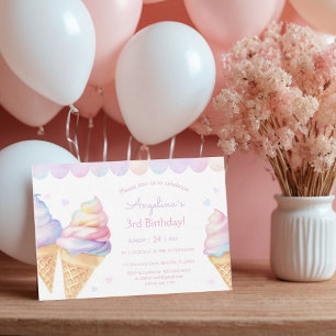 Invitation Crème glacée à l'invitation du 2ème anniversaire
