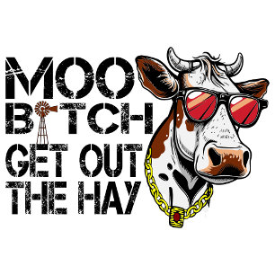 Mooe raus aus dem Hasen Funny Cow mit Brille Sweat Kaffeetasse