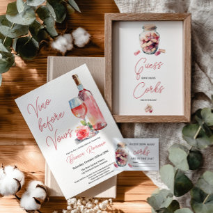 Rate, wie viele Corks Game Sign Brautparty Poster