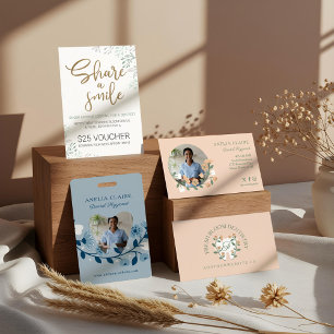 Blühend Dental Tooth Tree Logo Visitenkarte