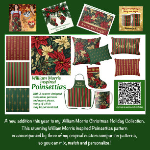 Nostalgic Classic William Morris Red Holiday Geschenktüte Für Weinflaschen