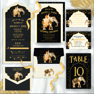 Indian Bride Groom Elephant Wedding Welcome Sign Poster