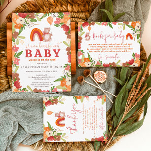 Niedliche Teddybär Regenbogenschutzregisterbabwdus Begleitkarte