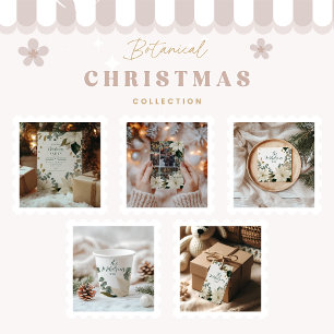 White Poinsettia Holiday Party Einladung