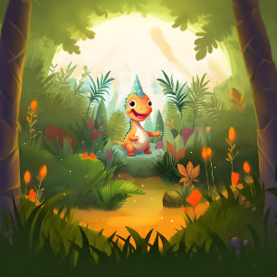 Invitation Chant Dinosaure Cute   Anniversaire de enfant de m