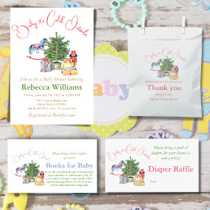 Invitation C'est le Baby shower des cadeaux d'hiver froid