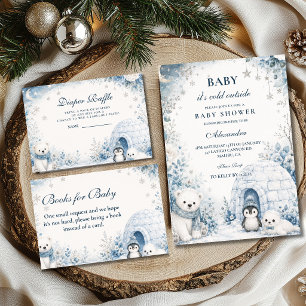 Carte D'accompagnement Bébé Bleu Il Fait Froid Dehors Tirage au Sort de C