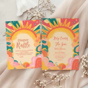 Hier kommt der son-gelbe Sonnenscheinwerfer-Windsc Begleitkarte