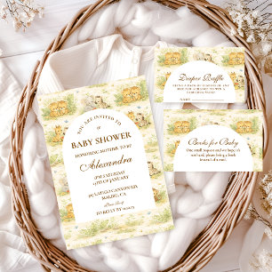 Baby-Dschungeltiere Baby Shower Einladung
