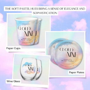 Wolke 9 farbiges Brautparty Runder Aufkleber