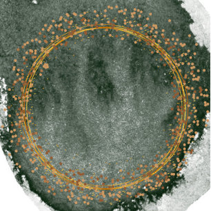 Invitation Emerald Green et Gold Géométrique Couples Douche