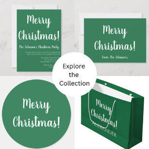 Modern Green Family Christmas Card Feiertagskarte