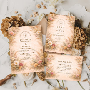 Invitation Mariage Floral Automnal Doux