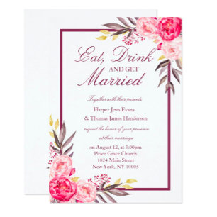 Peony Romance Mariage Invitation