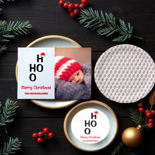 Ho Ho: Frohe Weihnachten Rechteckiger Pappuntersetzer