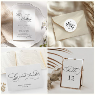 Invitation Trois Volets Photographie budget de typographie luxueuse