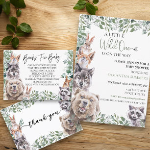 Danke Baby Shower Woodland Animals Postkarte