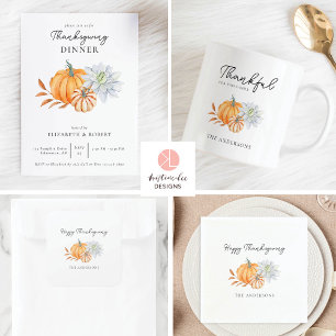 Erntedank Pumpkin Fall Grateful Elegante Rechteckiger Pappuntersetzer