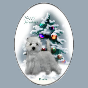 West Highland White Terrier Weihnachtsgeschenke Feiertagskarte
