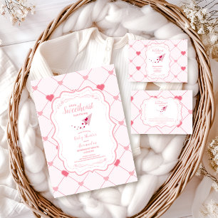 Invitation Baby shower branché de Saint-Valentin