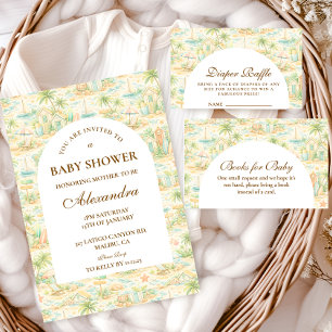 Tropische Märchen-Tiere  Baby Shower Einladung