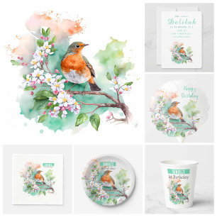 Spring vibes Robin - Birthday Invasioncard Einladung