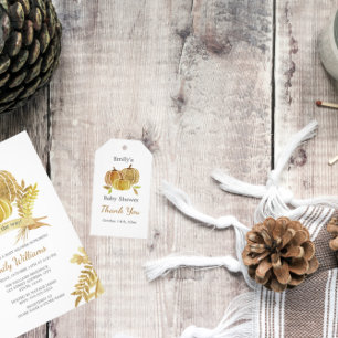 Wasserfarbe Pumpkin Pink Babydusche Buchkarte Einladung