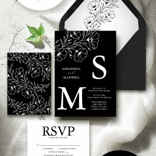 Invitations de mariage noir