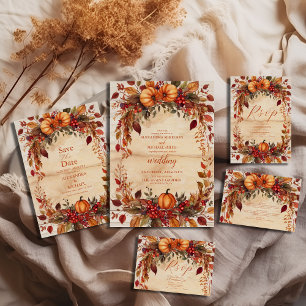 Programme Automne Floral Citrouille Rustique Mariage