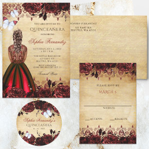 Serviette En Papier Papillon rouge Vintage rustique