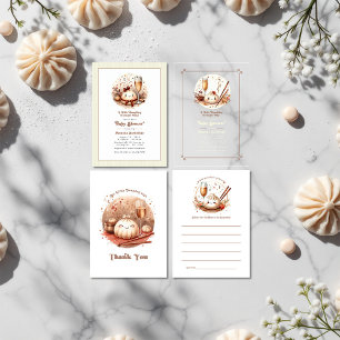 Carte Conseil Bao au four Thème Petit Baby shower de dumping