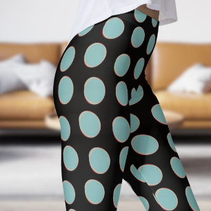 Stilvolles Gelb- und Lazer Lemon Polka Dot Pattern Leggings