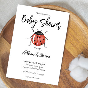 Invitation Adorable Baby shower Ladybug