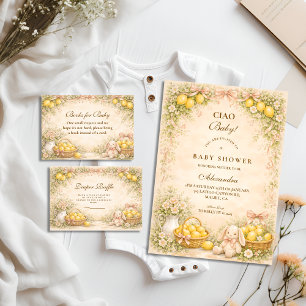 Serviette En Papier Fête de Naissance Jardin de Lapin aux Citrons Ital