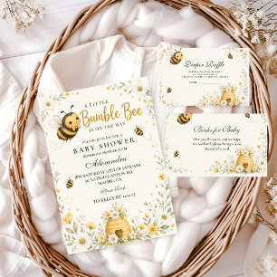 Carte D'accompagnement Baby Shower de Fête de Bébé Abeille Bourdon Fantai